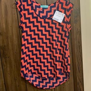 Blue and orange shirt